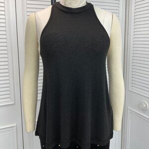 Black Racer Back Top Sz. L  Cotton Blend
